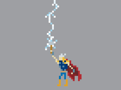 Thor illustration marvel pixel thor vector