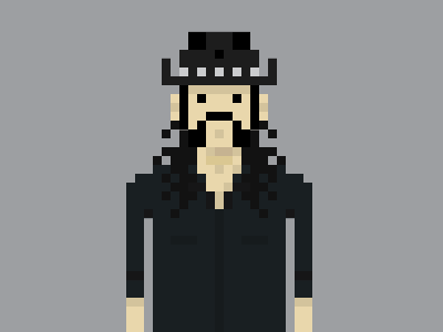 Pixel Lemmy art design illustration lemmy pixel rock n roll vector