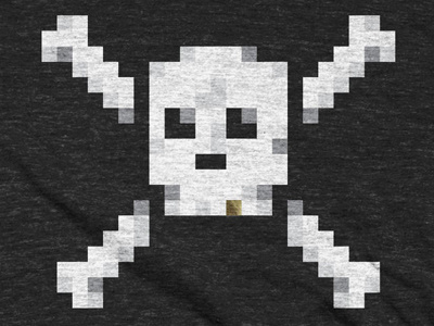 Pixel-N-Bones t-shirt design illustration pixel pixel art vector