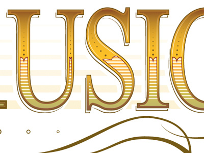 Country Music Madness - Crop art design filigree illustration lettering logo music vector