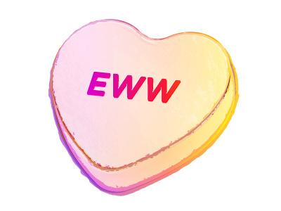 Anti-Sweetheart Candy "Eww" art design icon illustration valentines valentines day vector