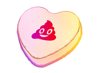 Anti-Sweetheart Candy "Poop Emoji"