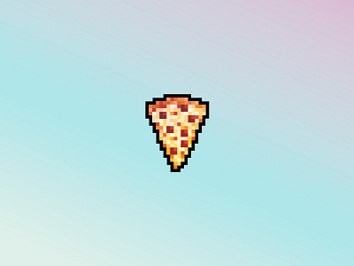 Slice O' Pixel Pizza 8bit art design food illustration pixel pixel art pizza vector