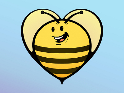 Love Bee art bee design illustration texture vector