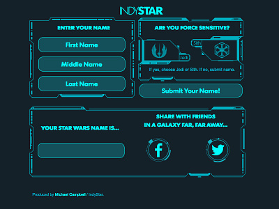 Star Wars Name Generator art design development may the fourth star wars ui ux vector web design