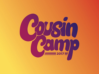 Annual Cousin Camp art design illustration lettering logo type typography vector