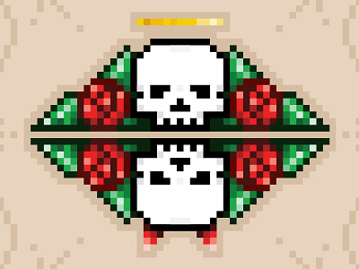 Sinners-N-Saints 8bit art design icon illustration pixel pixelart skulls vector