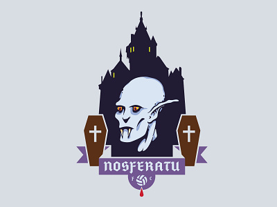 Nosferatu FC badge crest football illustration logo soccer sports vector