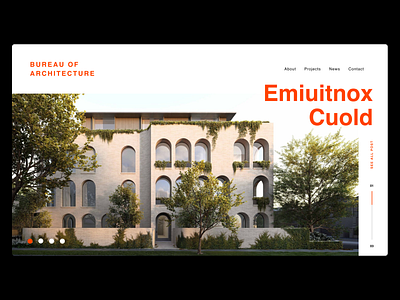 Web-design Bureau of architecture UI/UX architecture art direction artwork branding design flat landing landing page minimal page popular portfolio ui uidesign ux web design webdesign website website design white