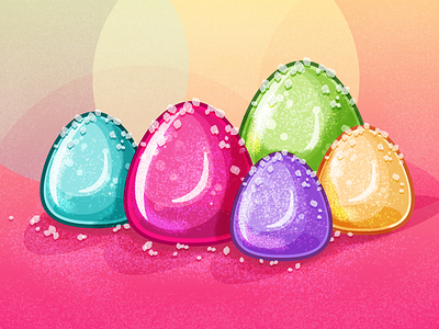 Gumdrops candy colorful illustrator
