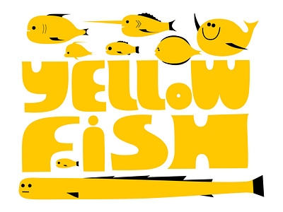 yellow fish animal branding cartoon character colour design dribbble fantasy fish food illustration mascot nutriants sashimi sealife sushi