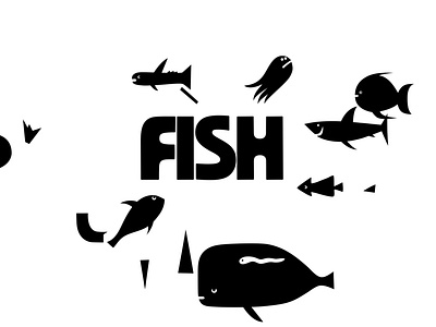 fish font animal cartoon character design dribbble fantasy fish font food foodie illustration mascot ocean life sea typography