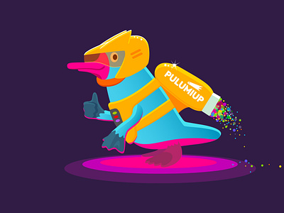 Pulumijet animal branding cartoon character colour design dribbble fantasy illustration jet mascot platypus tech transportation travel