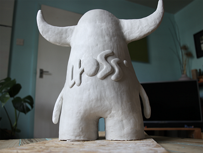 Hoss.com clay figurine part made branding cartoon character design dribbble fantasy idokungfoo illustration mascot monster