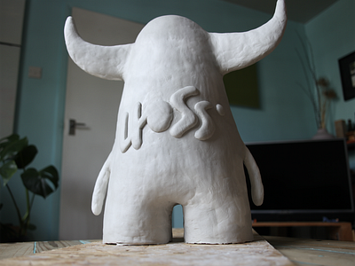 Hoss.com clay figurine part made branding cartoon character design dribbble fantasy idokungfoo illustration mascot monster