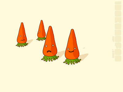 who where what when and why carrots cartoon character costume design humor idokungfoo logo mascots orange simonox vegetables