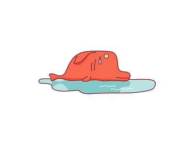 Slippery When Wet animal cartoon character costume design fish humor idokungfoo logo mascots orange simonox