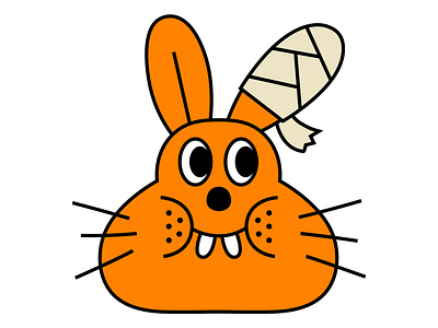 get well soon animal branding cartoon character colour design dribbble fantasy fracture illustration mascot medical rabbit