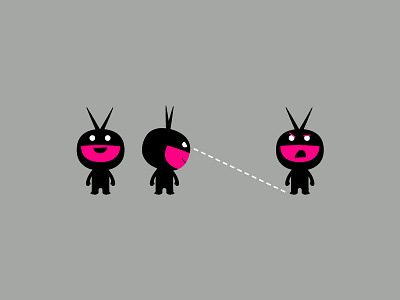 Life with lasers alien cartoon characters design idokungfoo laser mascot simonox surreal