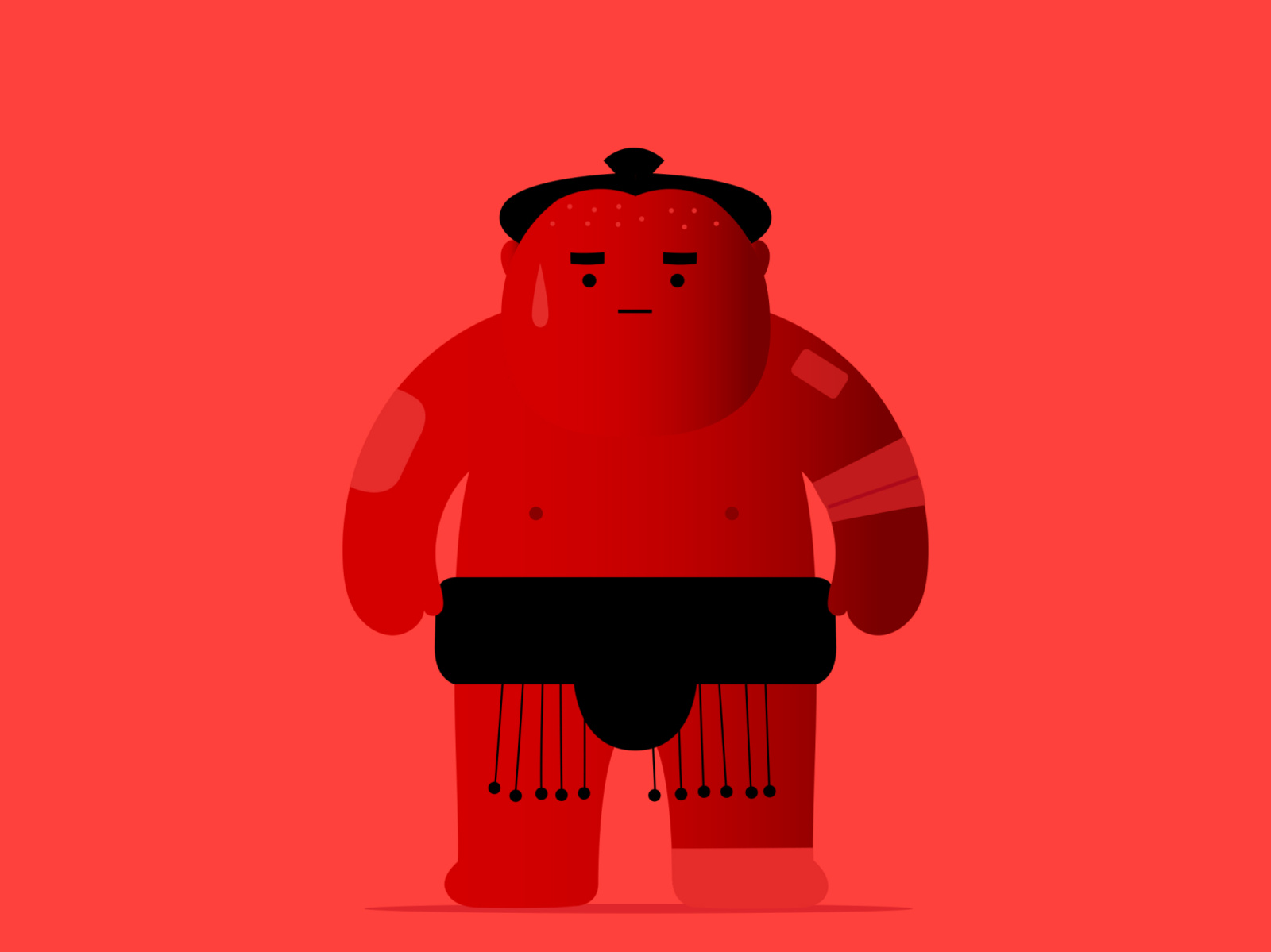 lets go tokyo asian bandage brazilian cartoon character colour design dribbble georgian hair illustration injury japanese mascot mongolian obi sport sumo wrestler wrestling