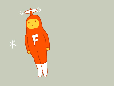 Flying f man
