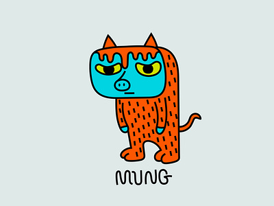 mung son of mung animal cartoon character colour design dribbble fantasy illustration mascot monster