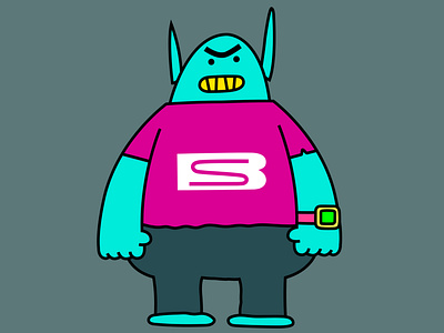 Donk, son of Donk alien branding cartoon character design dribbble fantasy illustration jeans logo mascot monster tech teeth tshirt watch