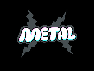 Metal business cartoon design idokungfoo illustration metal music simonox text thunder typography