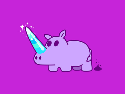 rhinocorn animal branding cartoon character design dribbble fantasy health illustration logo luck magic mascot myth rhinos success unicorn wealth