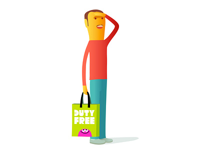 what in the Blaises is that? airport bag business cartoon character design dribbble illustration leisure mascot people retail shopping sightseer travel traveler