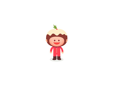 Happy Christmas 2021 and all 2021 branding cartoon celebration character christmas design dribbble festive illustration kid mascot party pudding