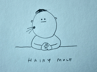 Hairy mole cartoon character design dribbble face hair illustration mascot medical mole people skin