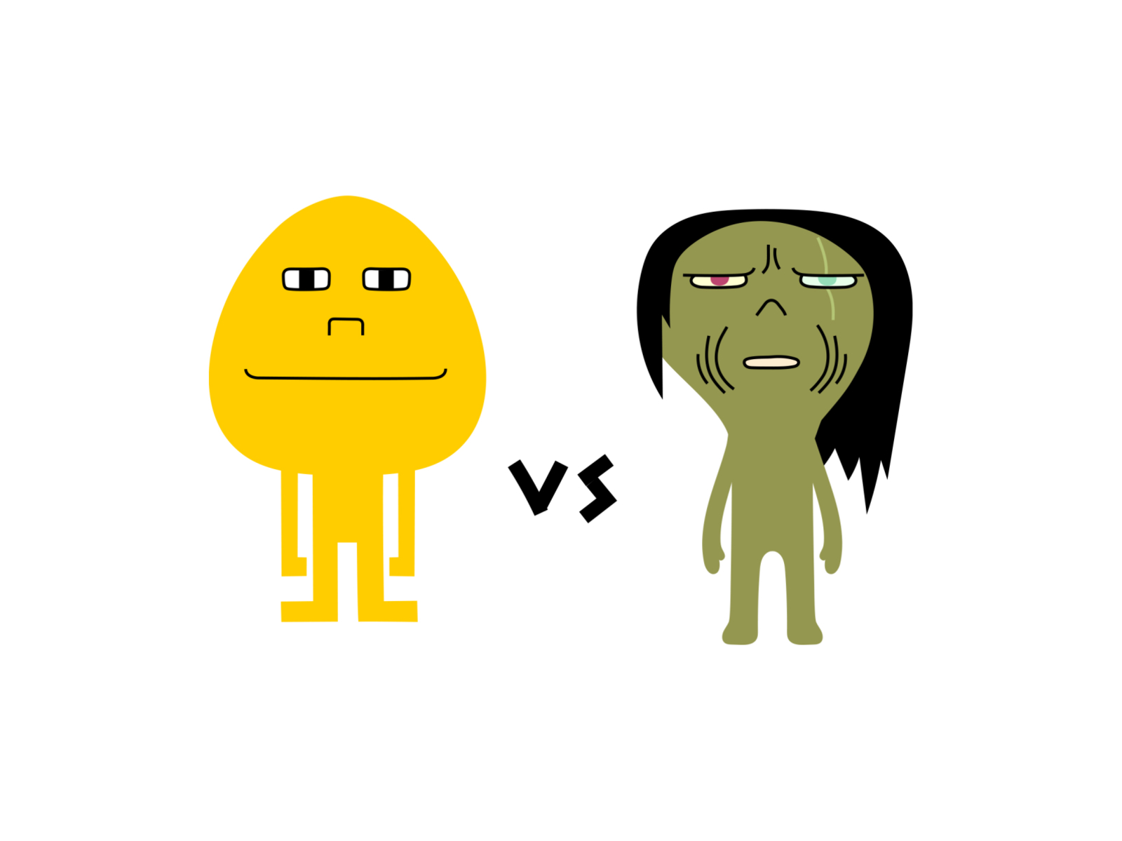 grunge match cartoon character creature design dribbble illustration mascot punk smile yellow zombie