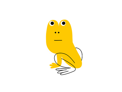Alright? aquatic cartoon character design dribbble frog illustration life mascot pond yellow
