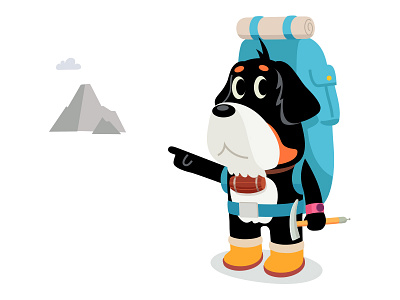 Code Pup adventure animal cartoon characters design dog idokungfoo mascot mountain simon oxley simony