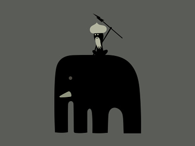 Noisey animals army branding cartoon character design dribbble elephant illustration indian mascot spear warrior