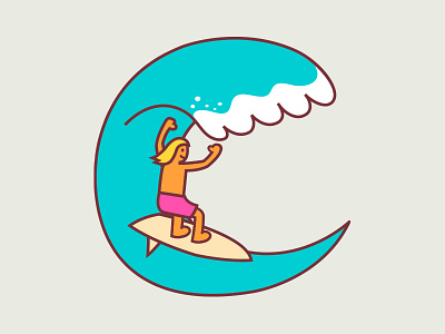 Slurp boarder cartoon character leisure sea simon oxley sport surf