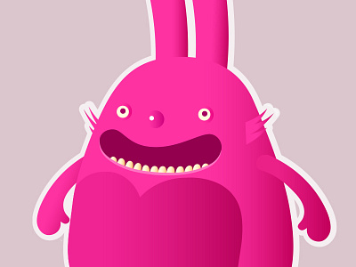 Later On animal cartoon creature illustration mascot rabbit simon oxley teeth