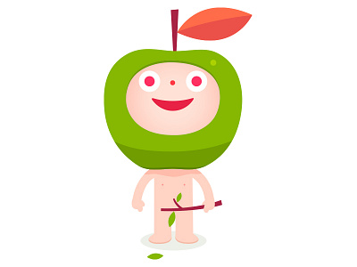 Orchard Orphan apple boy cartoon character costume food fruit nature simon oxley sweet