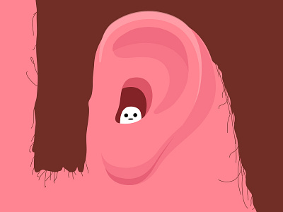 Good Listener character design ear hair idokungfoo illustration listen person skin