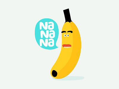 Na banana cartoon character food fruit illustration mascot modem simon oxley