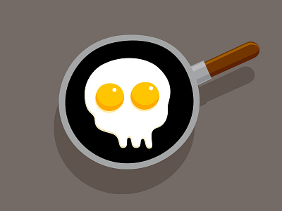 Haunted Breakfast cartoon character design egg food illustration mojemo simon oxley skull