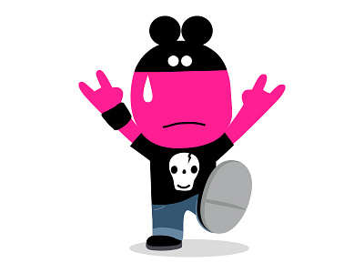 Rat Rock animal cartoon character design illustration mascot music rat rock simon oxley skull