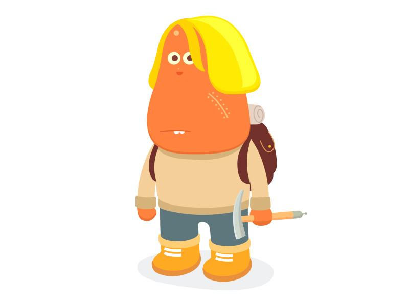 Sven scar extreme mountaineer mascot cartoon illustration design character simon oxley