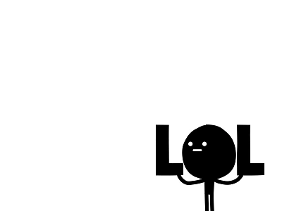 Little LOL cartoon character design emoji icons illustration mascot simon oxley text typography