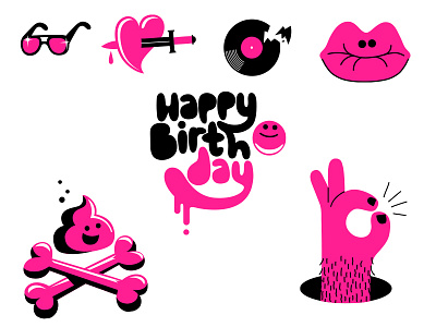 Hotdog flavour animal bird cartoon character design emoji illustration mascot music simon oxley typography vinyl