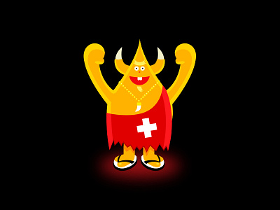 Something Swiss animal cartoon character design dribbble illustration mascot monster simon oxley swiss