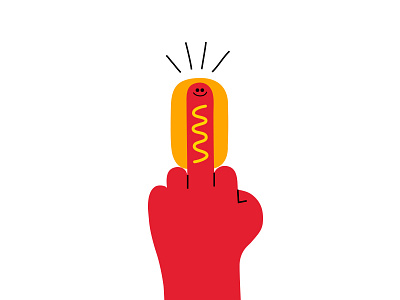 Odd Dog finger food cartoon character design dribbble finger food hotdog illustration simon oxley stickerplace