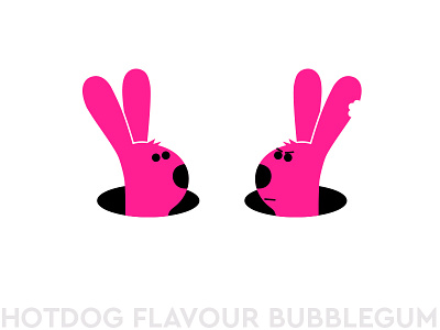 Hole Life//Stickerplace app store animal cartoon character design dribbble emoji illustration rabbit simon oxley stickerplace