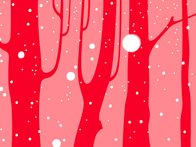Sprinkles art colour countryside design dribbble fantasy forest illustration snow trees vector